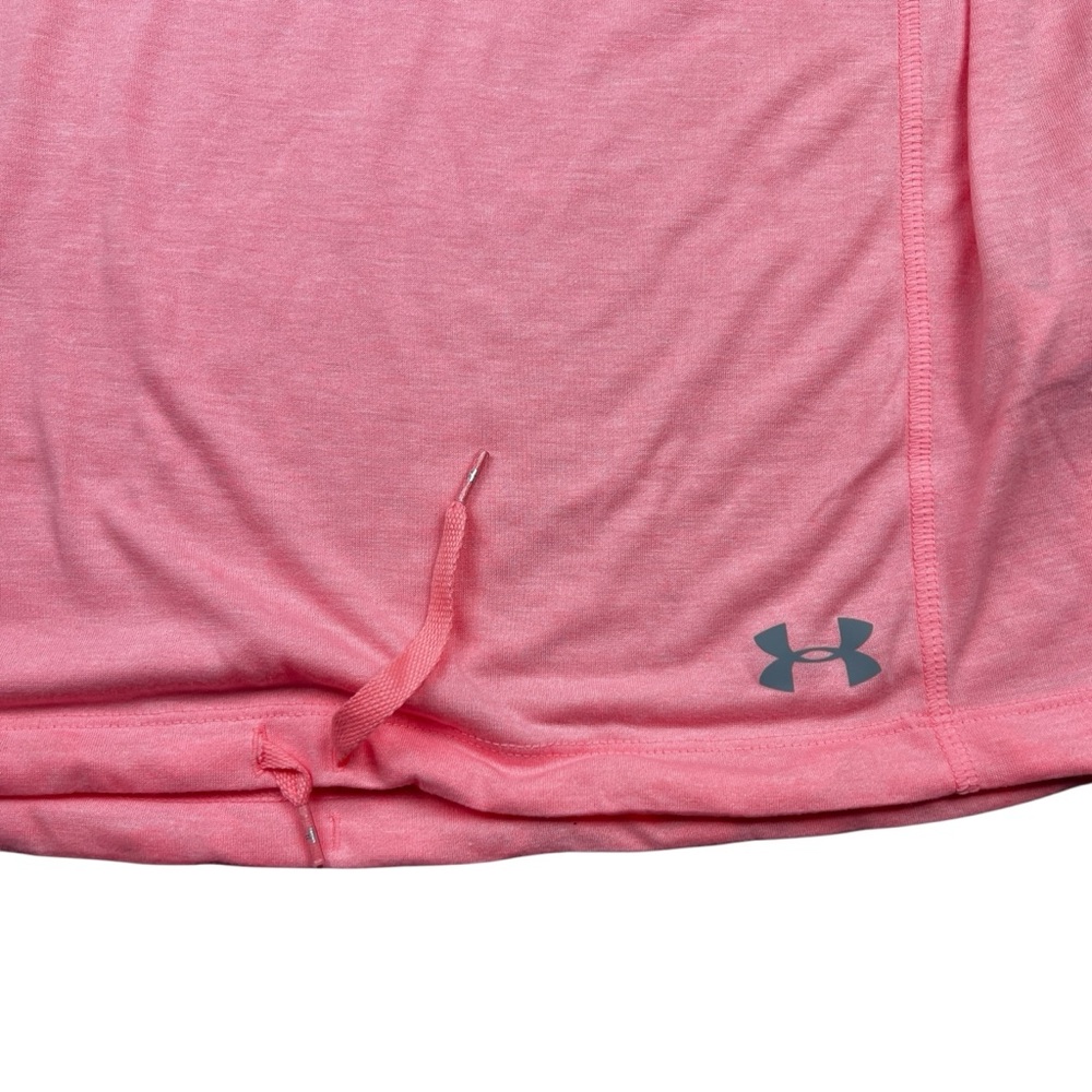 Under Armour Hoodie‎ Shirt Women’s Large Pink Threadbourne Pullover Performance - Picture 3 of 14